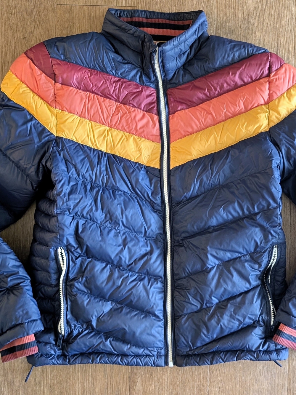 Mens Marine Layer Navy Puffer Jacket